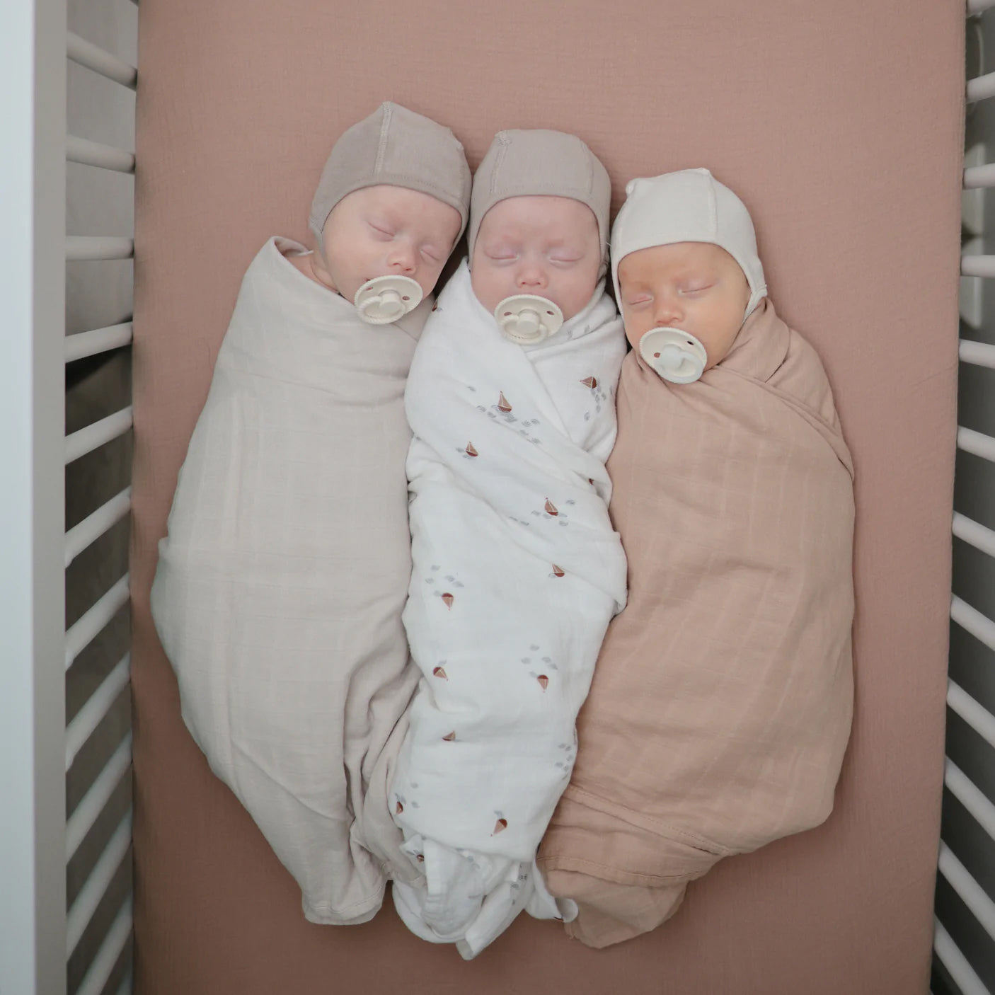 Muslin Swaddle Blanket Organic Cotton - Blush