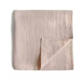 Muslin Swaddle Blanket Organic Cotton - Blush