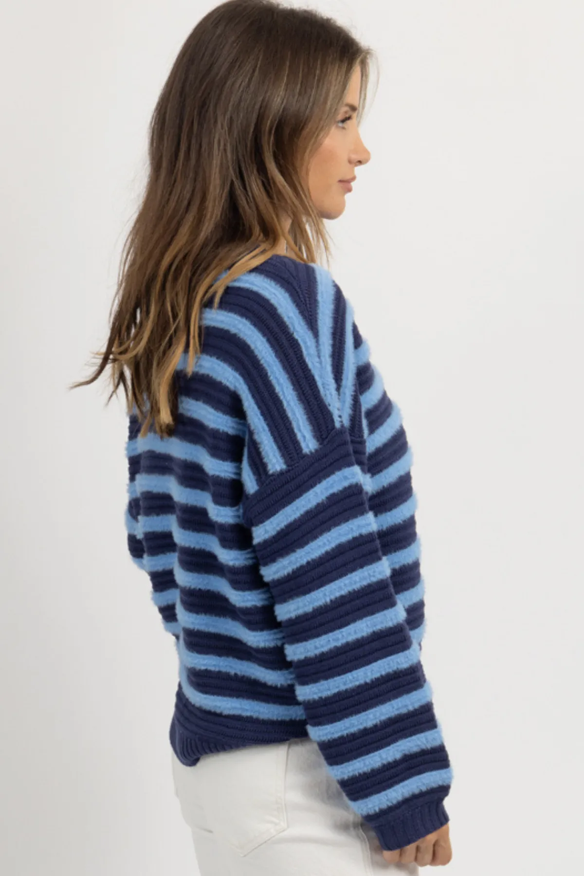 NAUTICAL BLUE KNIT SWEATER