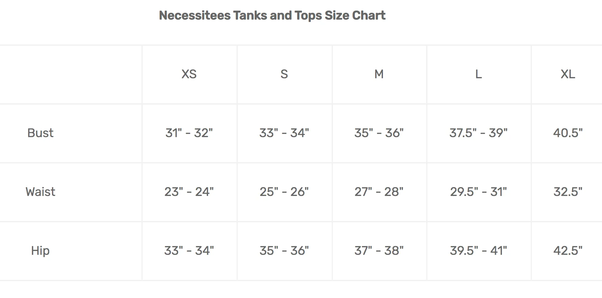 Necessitees tank, essential crew