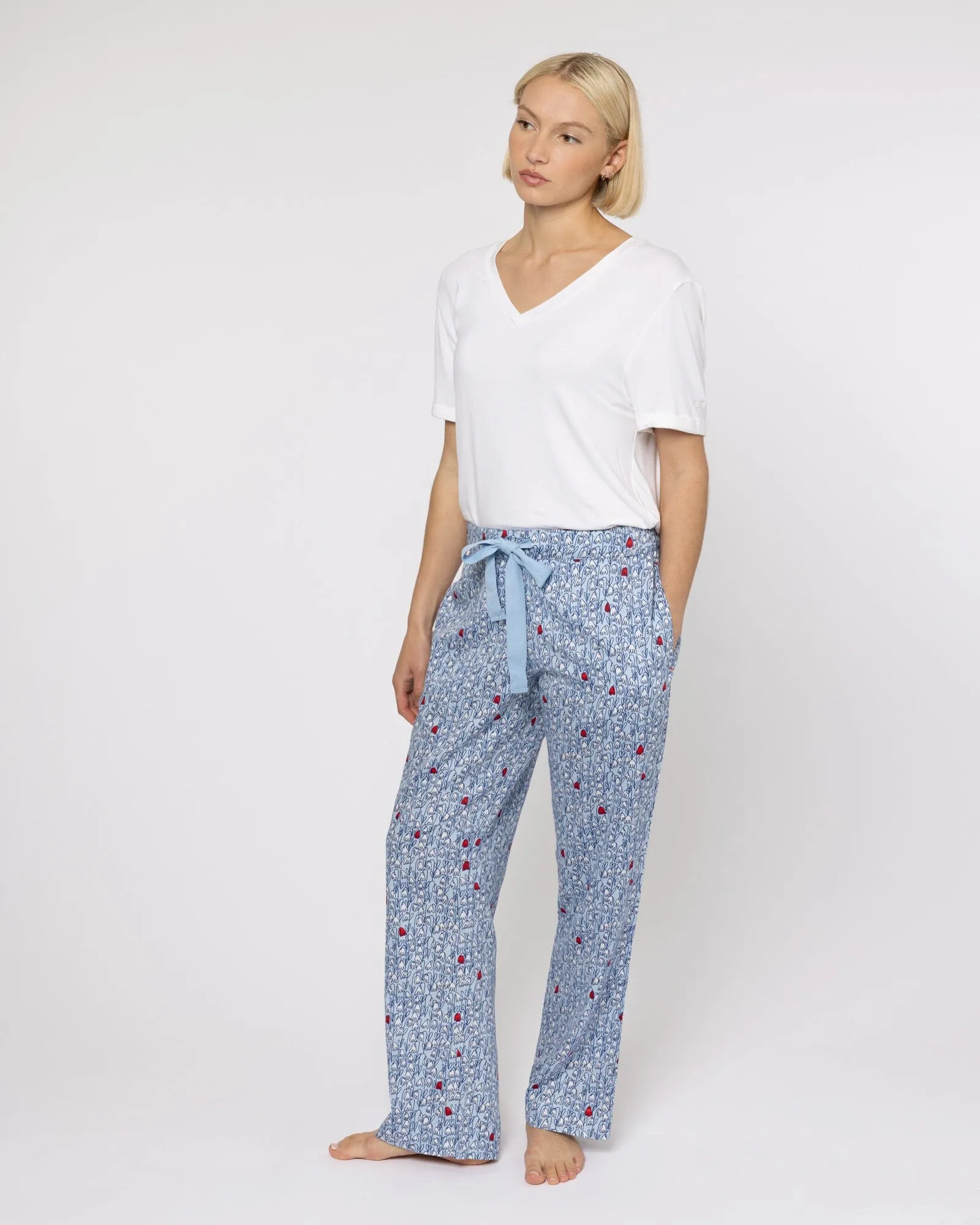 Organic Cotton Blue Pyjama Bottoms, Pixie