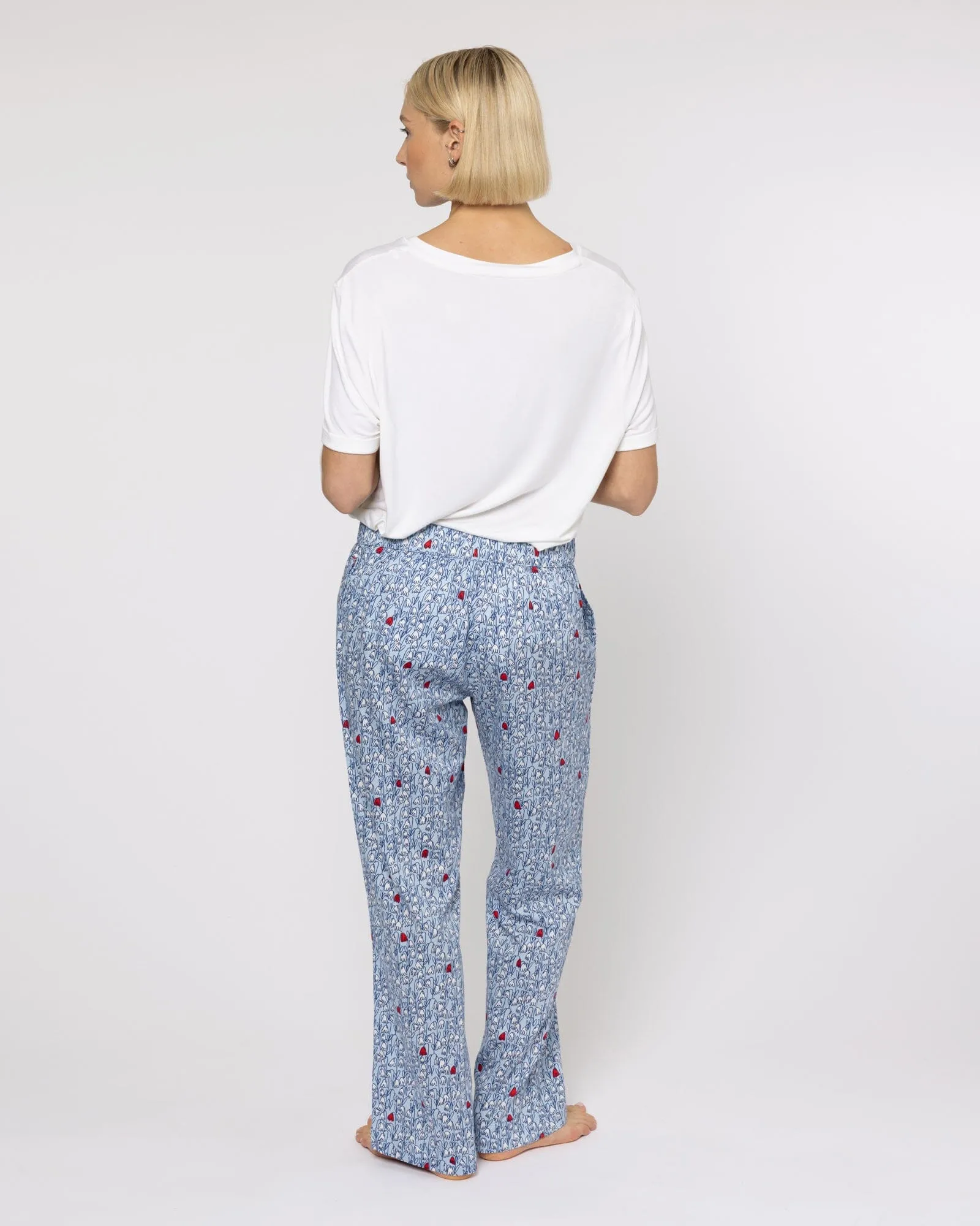 Organic Cotton Blue Pyjama Bottoms, Pixie