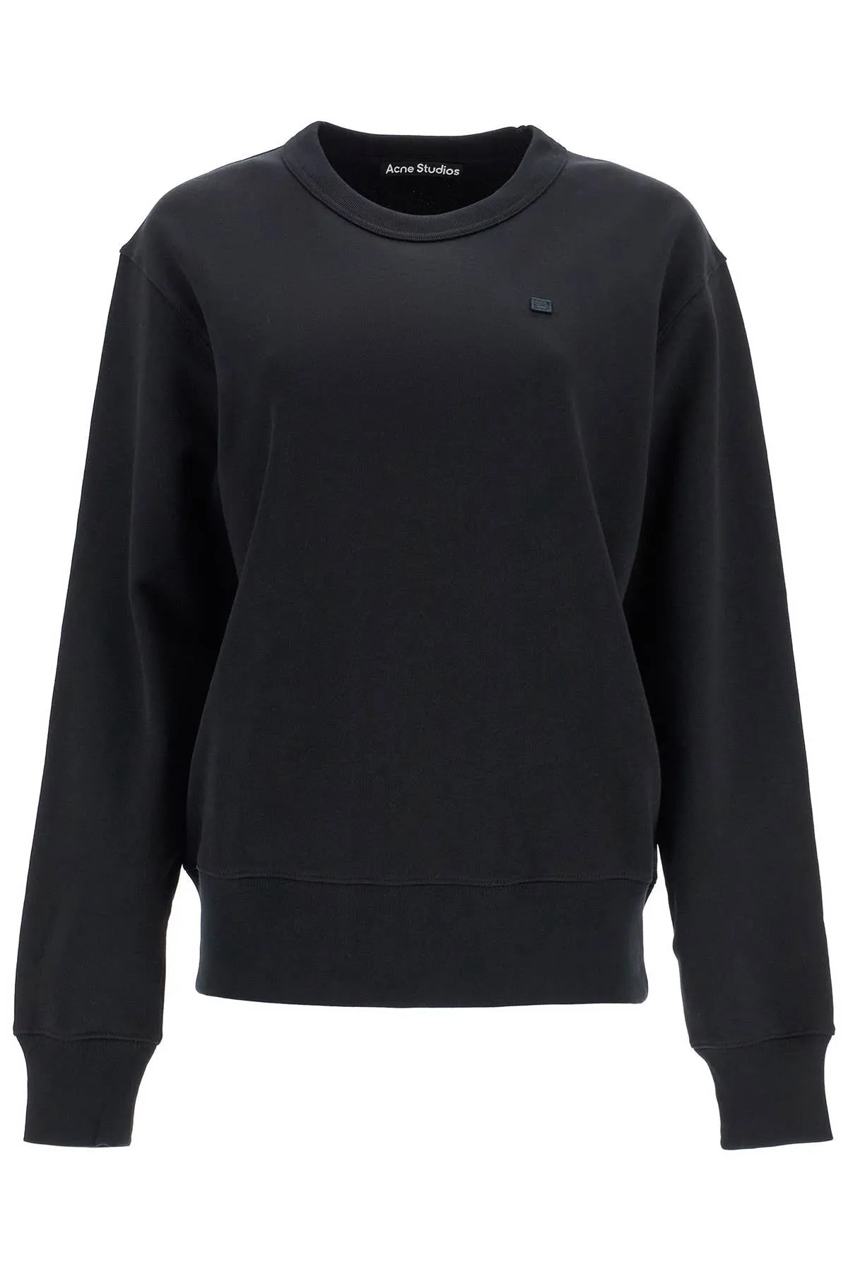 organic cotton crewneck sweatshirt CI0173 BLACK