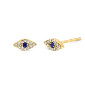 Pave Diamond Evil Eye Earrings