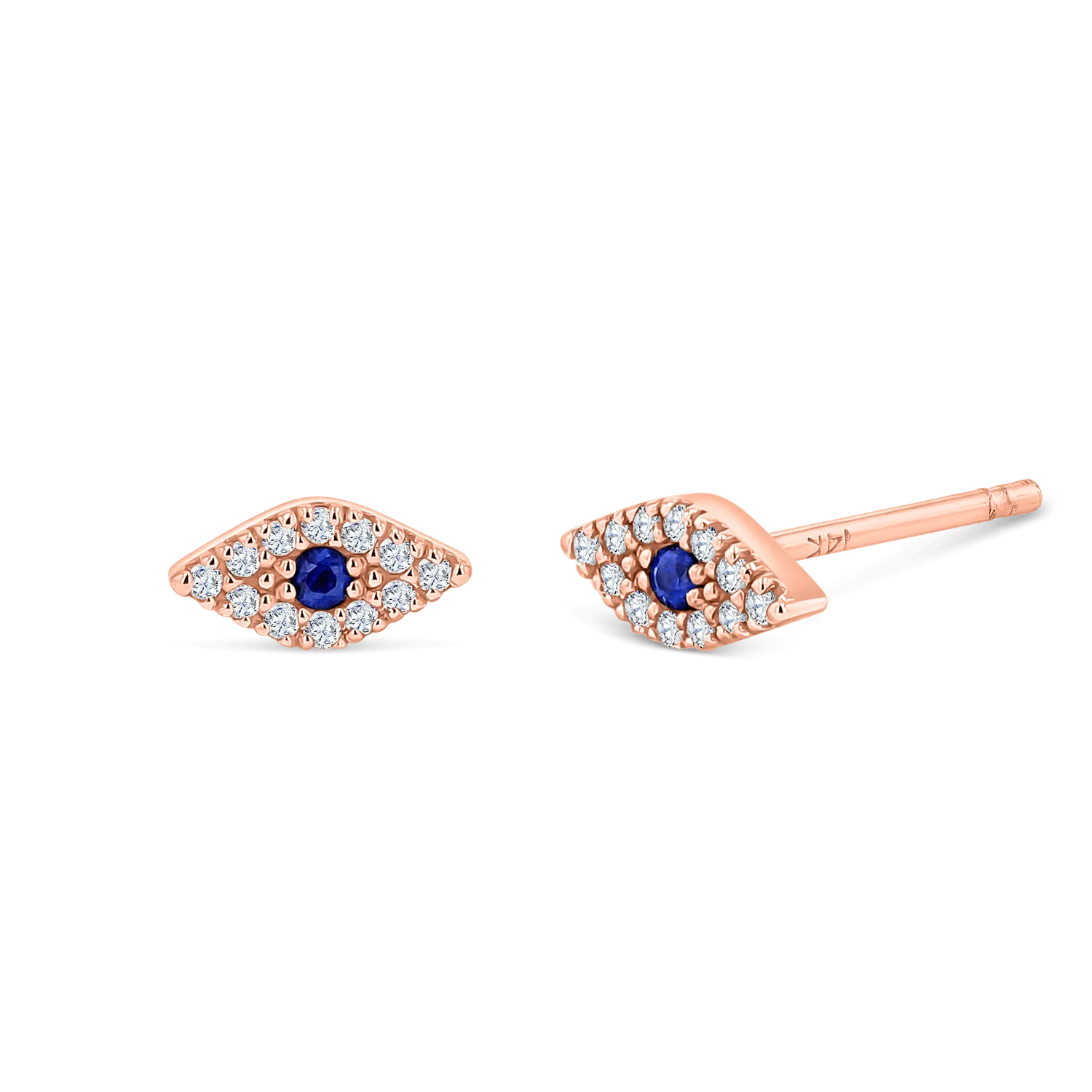 Pave Diamond Evil Eye Earrings