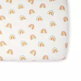 Pehr Organic Cotton Crib Sheet - Happy Days Rainbow