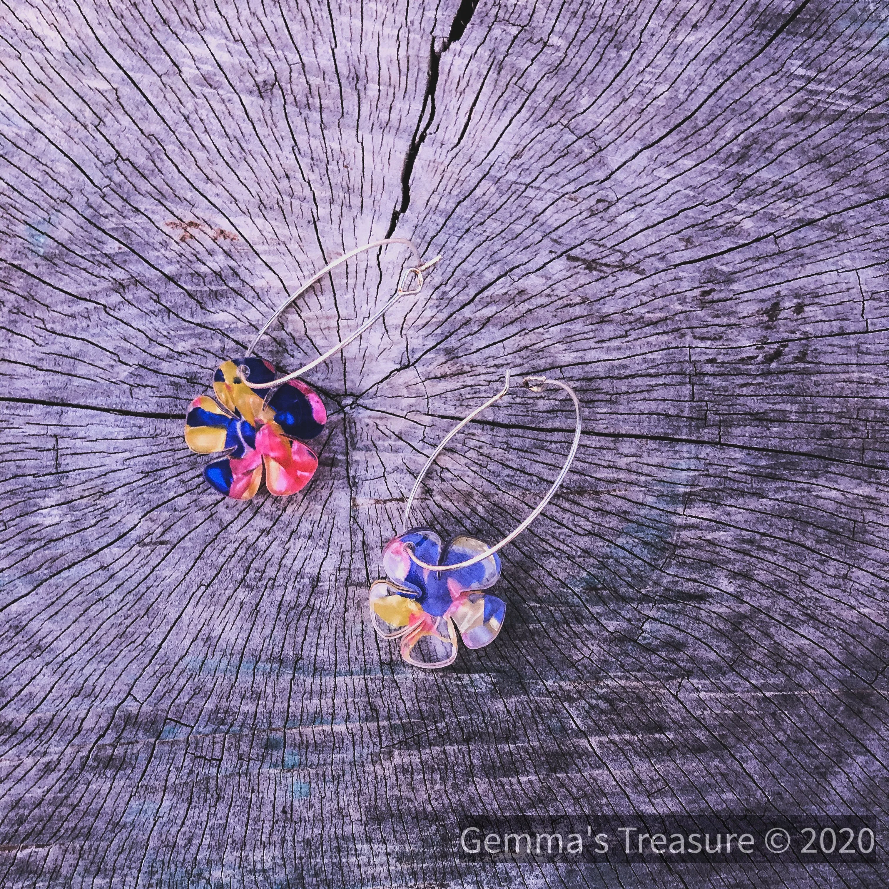 Plumeria Multi Color Earrings - Made in Hawaii