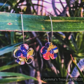 Plumeria Multi Color Earrings - Made in Hawaii