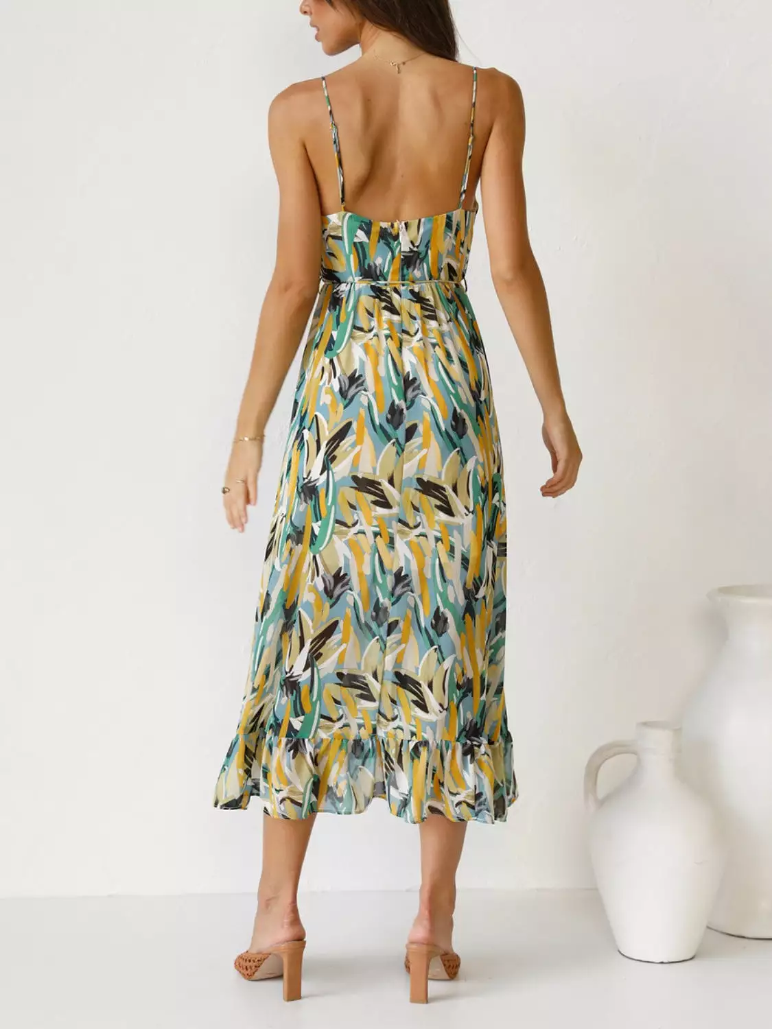 Printed Sleeveless Midi Cami dress