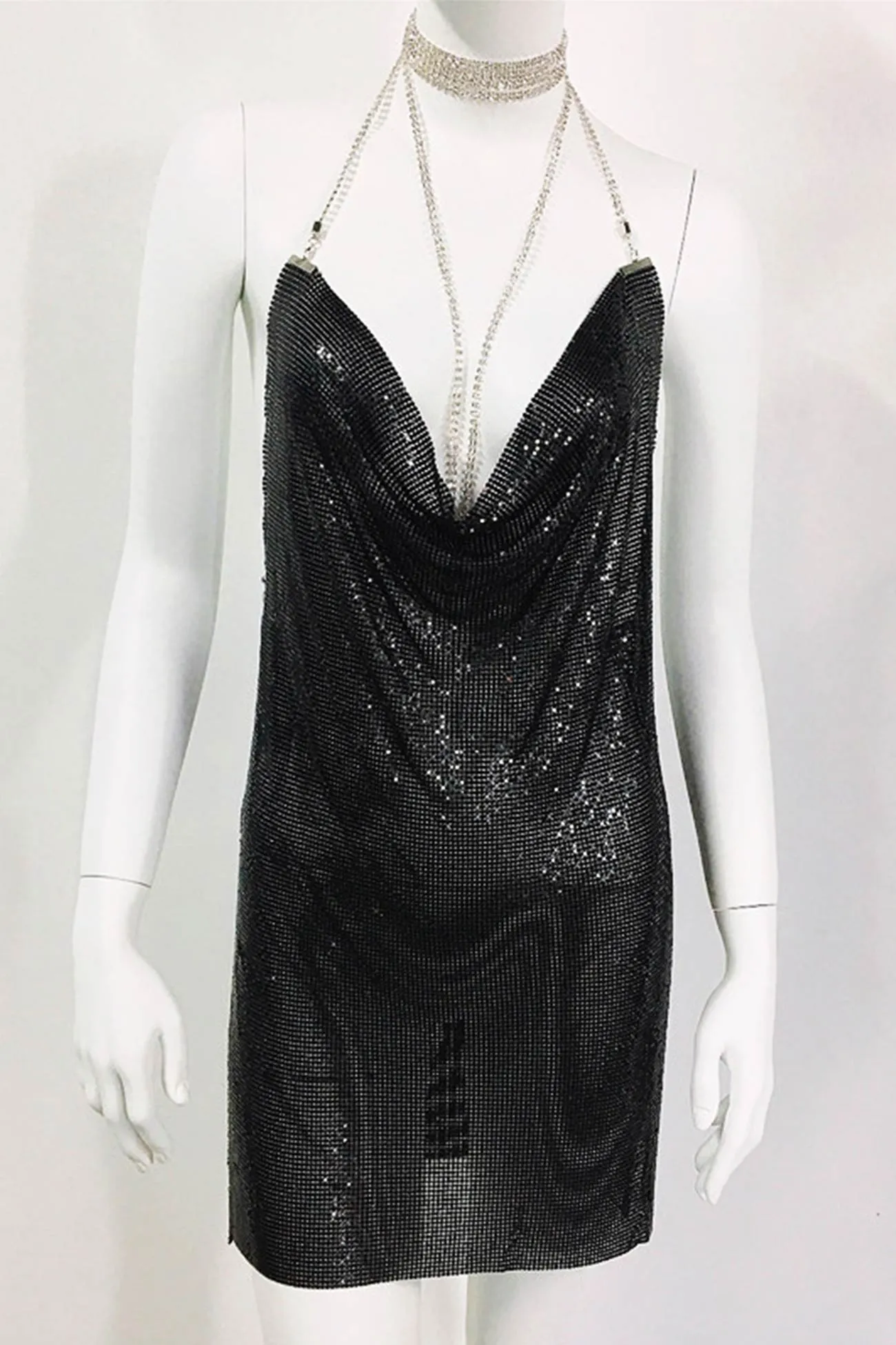 Rhinestone Glitter Cami Dress