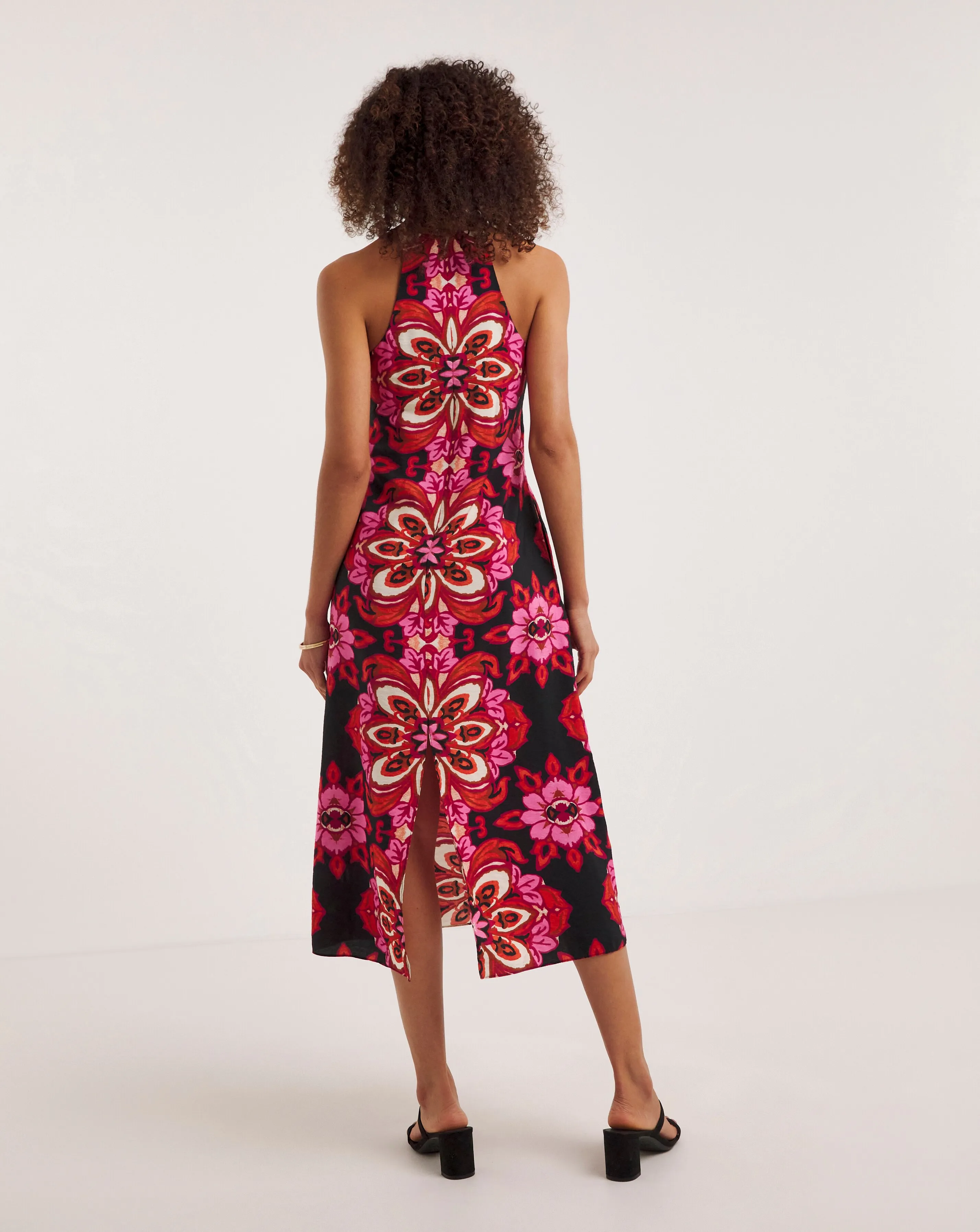 Ro&Zo Moroccan Rose Print Cami Dress