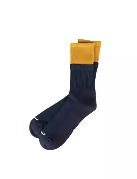 Rototo Organic Cotton Double Dark Yellow / Navy