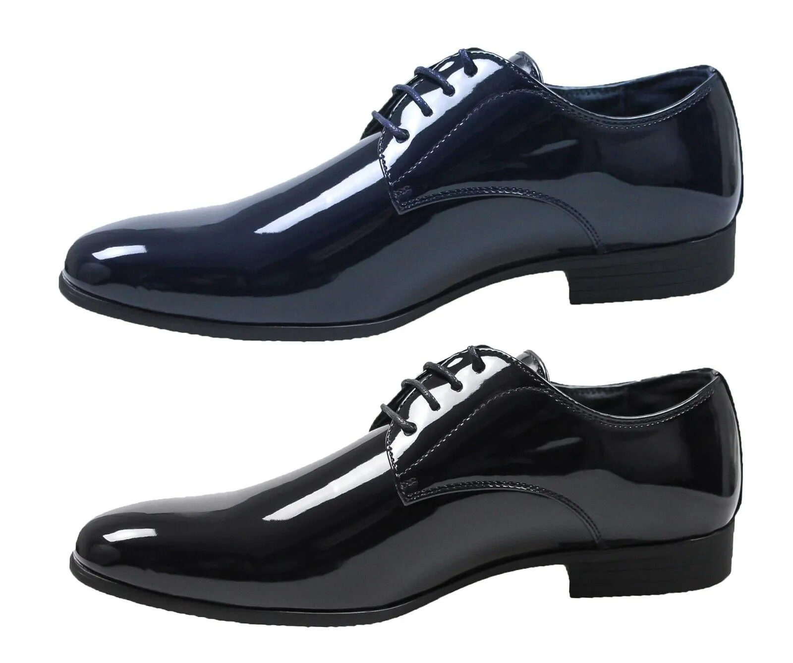 Scarpe uomo Class vernice man's shoes blu scuro nero eleganti cerimonia