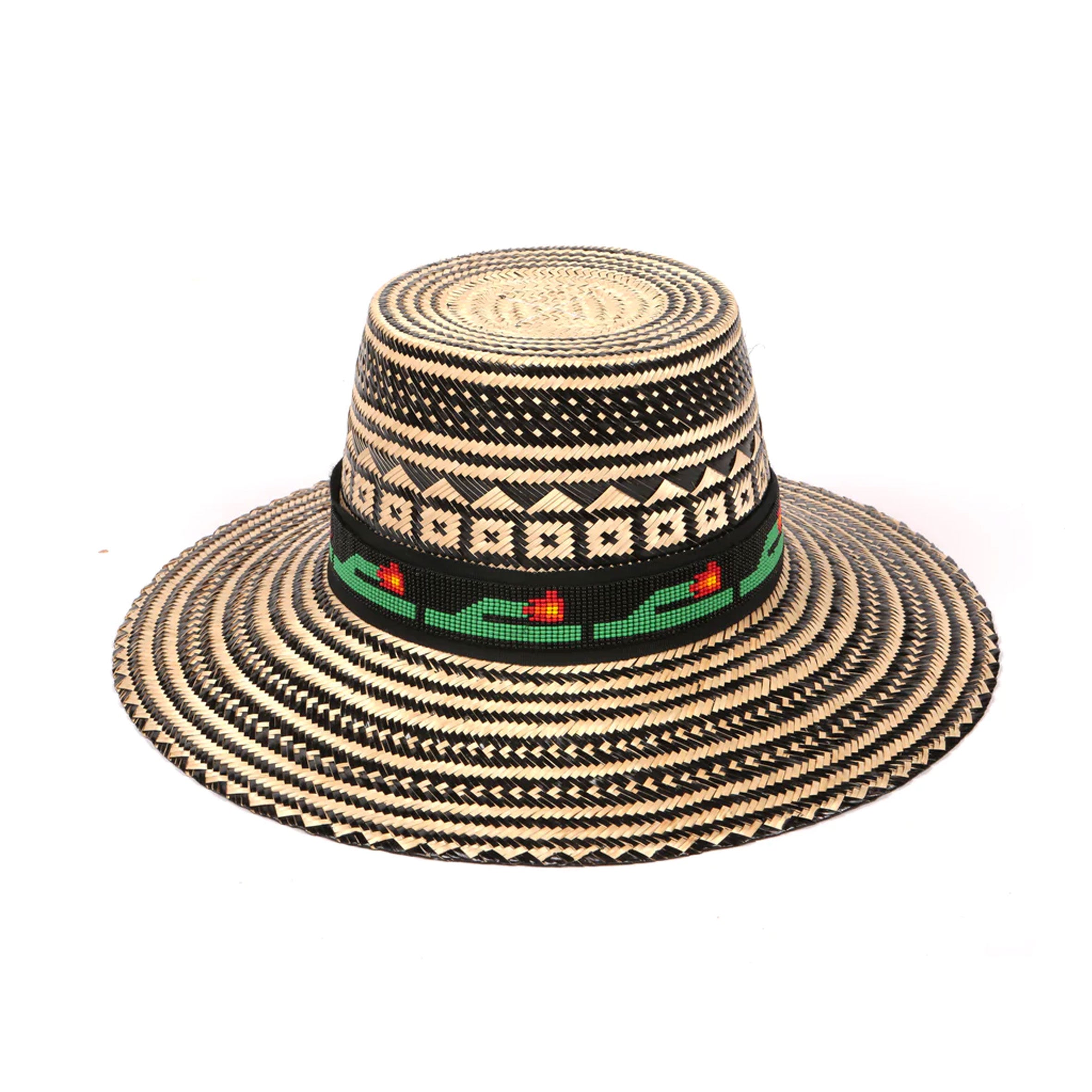 Senita Ikara Cactus Hat, Natural/Black