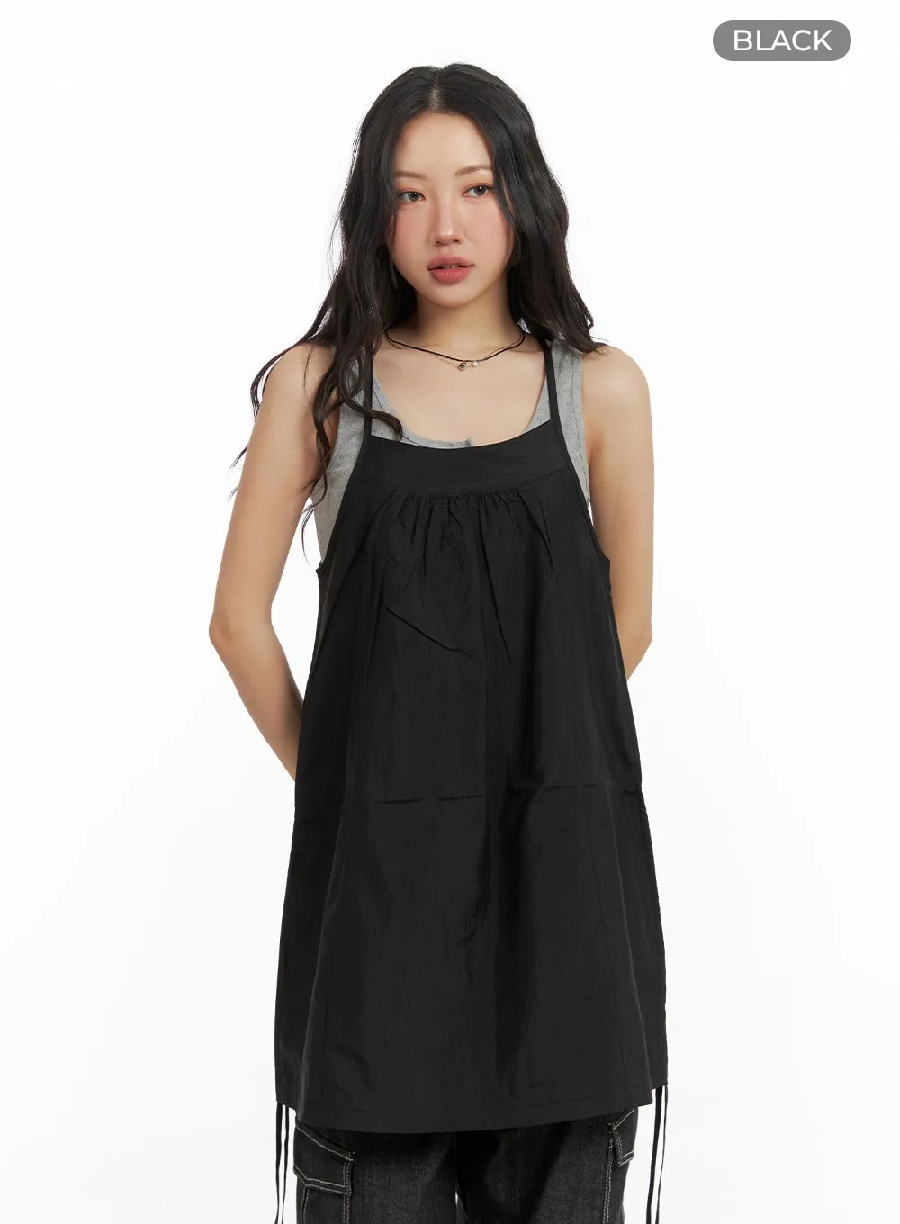 Side Drawstring Cami Mini Dress CM425