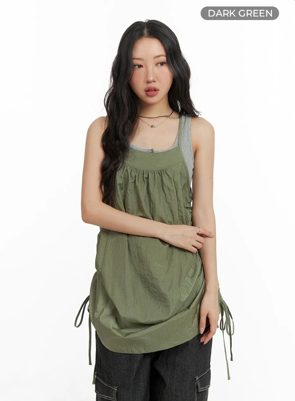 Side Drawstring Cami Mini Dress CM425