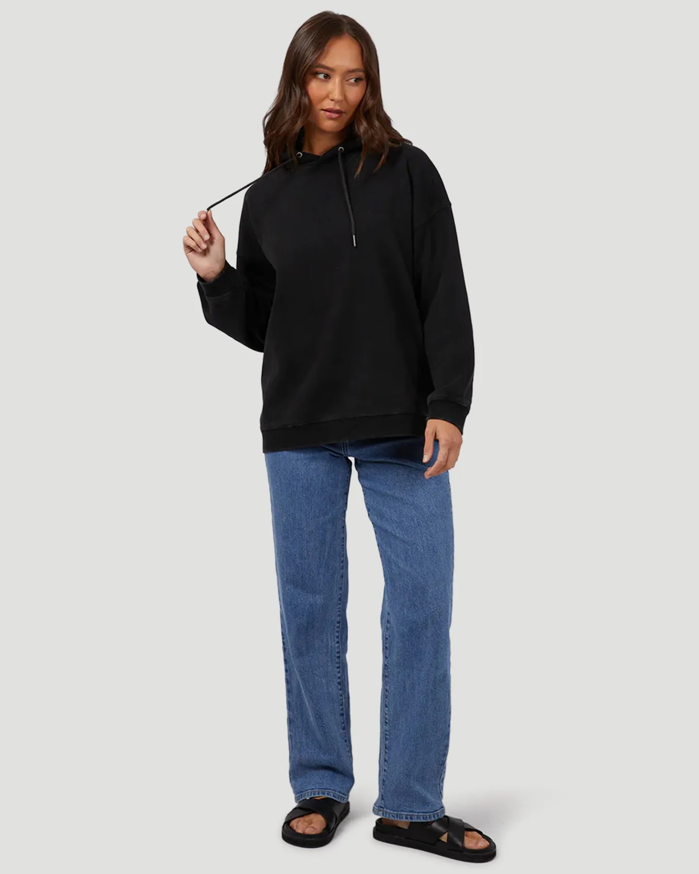 Silent Theory Oversized Hoody - Washed Black | SurfStitch