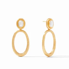 Simone Statement Earring Gold Pearl by Julie Vos