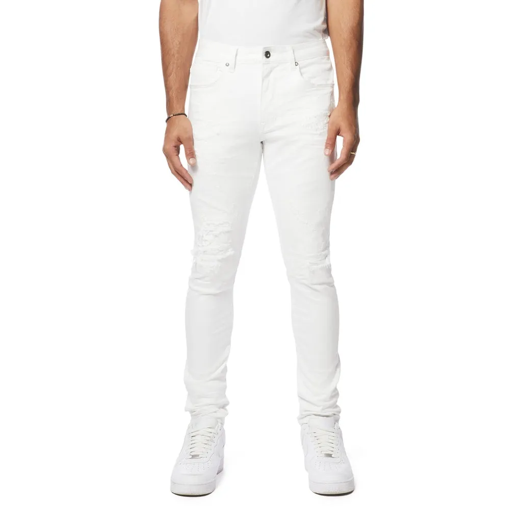 Slim Tapered Vintage Washed Jeans - White