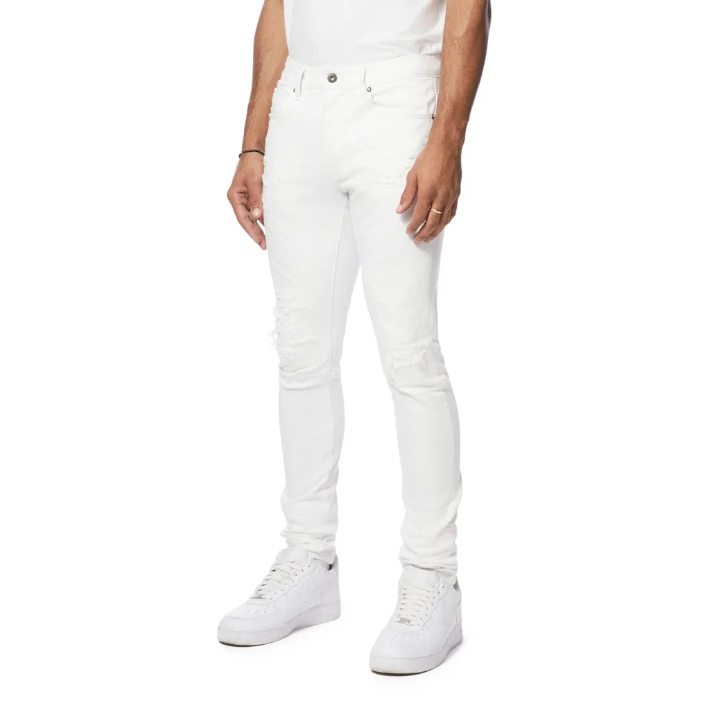 Slim Tapered Vintage Washed Jeans - White