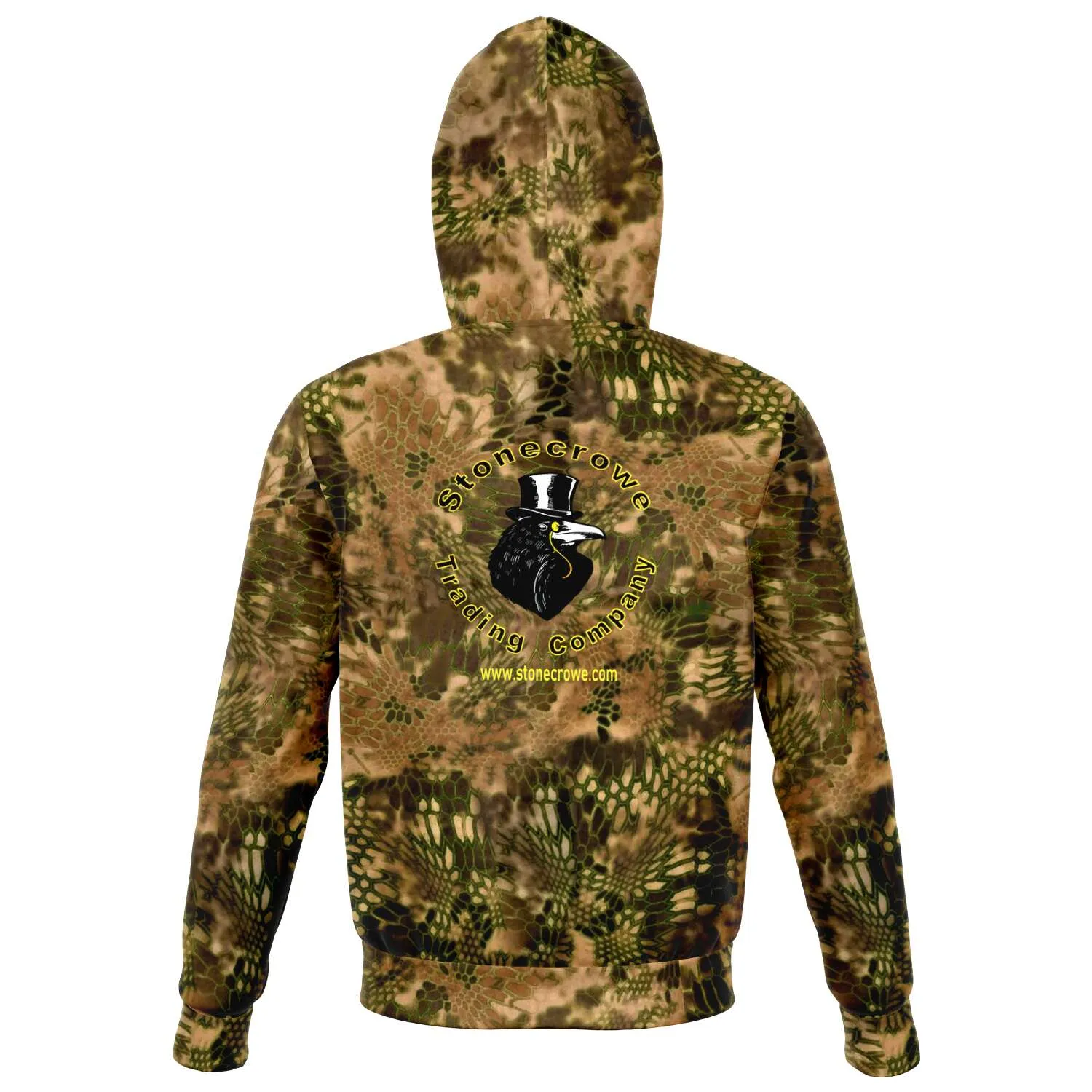 Snakeskin Camouflage Zip Up Hoodie