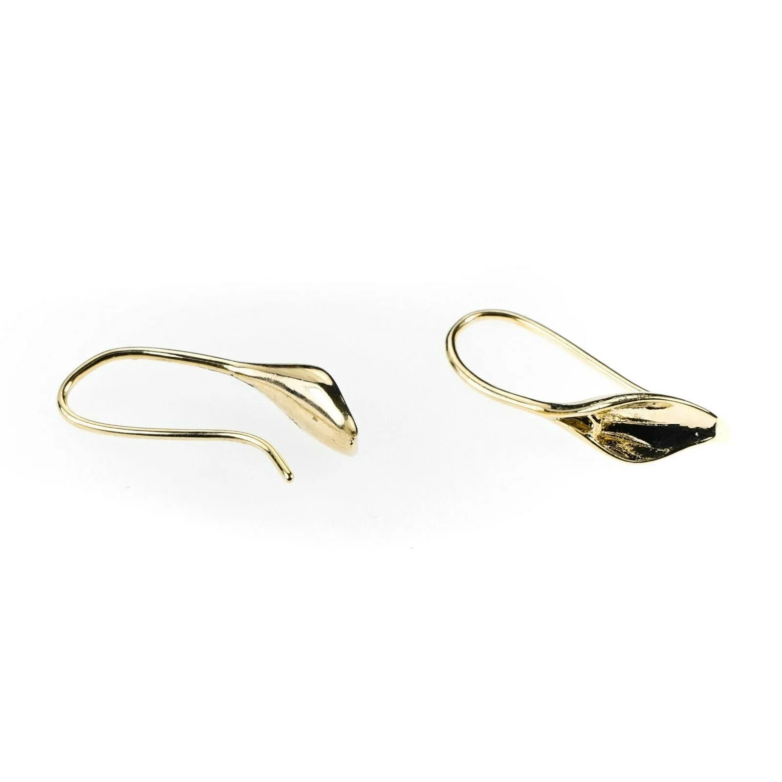 Solid Gold Earrings Ladies Jewelry Modern Design with french hook SE15