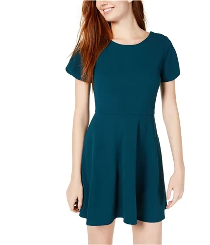 Speechless Womens Solid Skater Dress