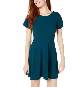 Speechless Womens Solid Skater Dress