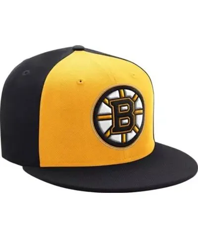 Starter Men's NHL Black/Gold Primary Logo Two-Tone Adjustable Hat