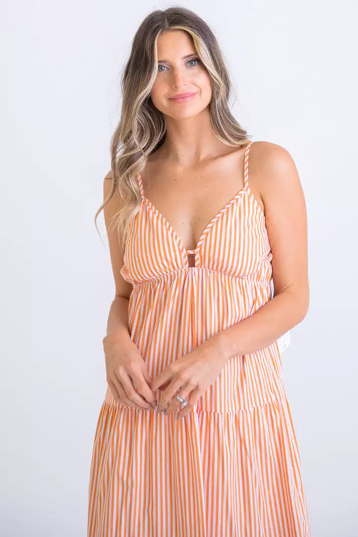 Stripe Poplin Cami Dress