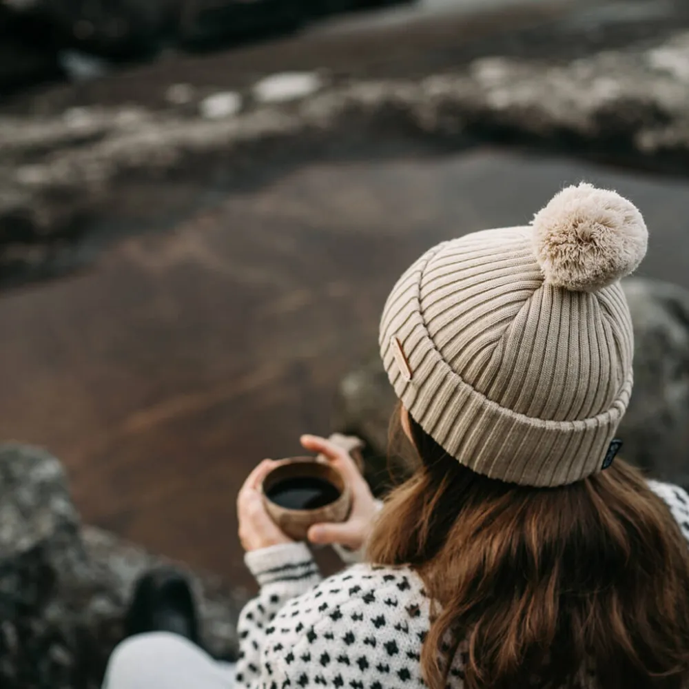 Superyellow Kide Coral Merino Wool Beanie (Unisex)