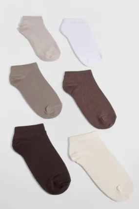 Tonal Sneakers Socks 6 Pack