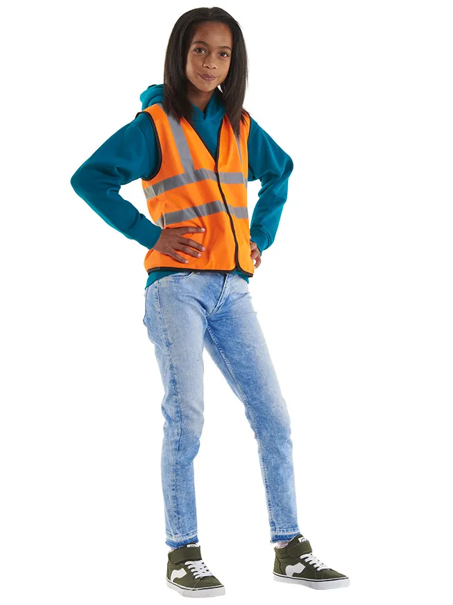 Uneek Clothing Childrens Hi-Viz Waist Coat