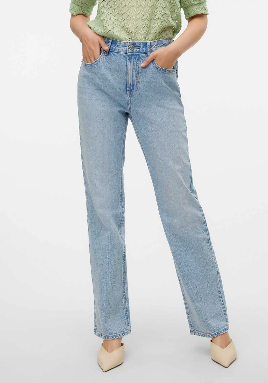 Vero Moda Tessa High Rise Straight Jeans, Blue