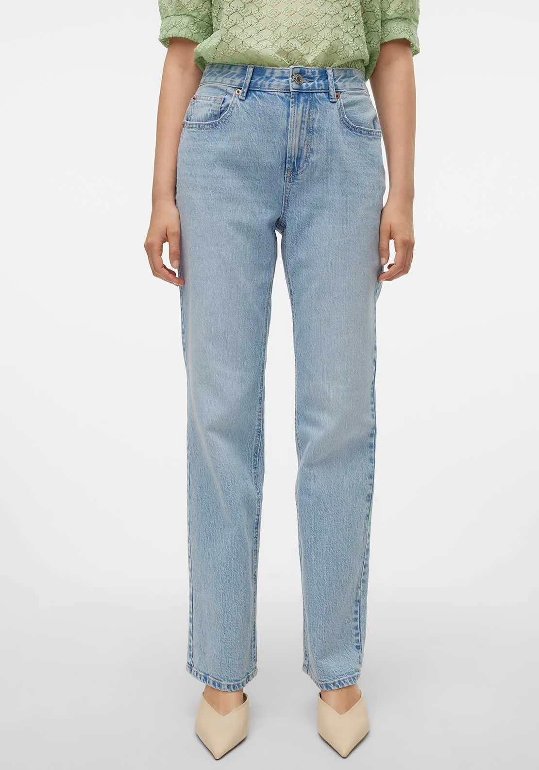 Vero Moda Tessa High Rise Straight Jeans, Blue