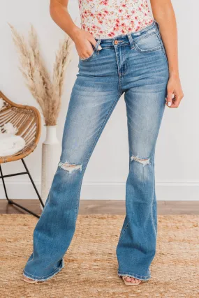 Vervet High-Rise Flare Jeans- Kenley Wash