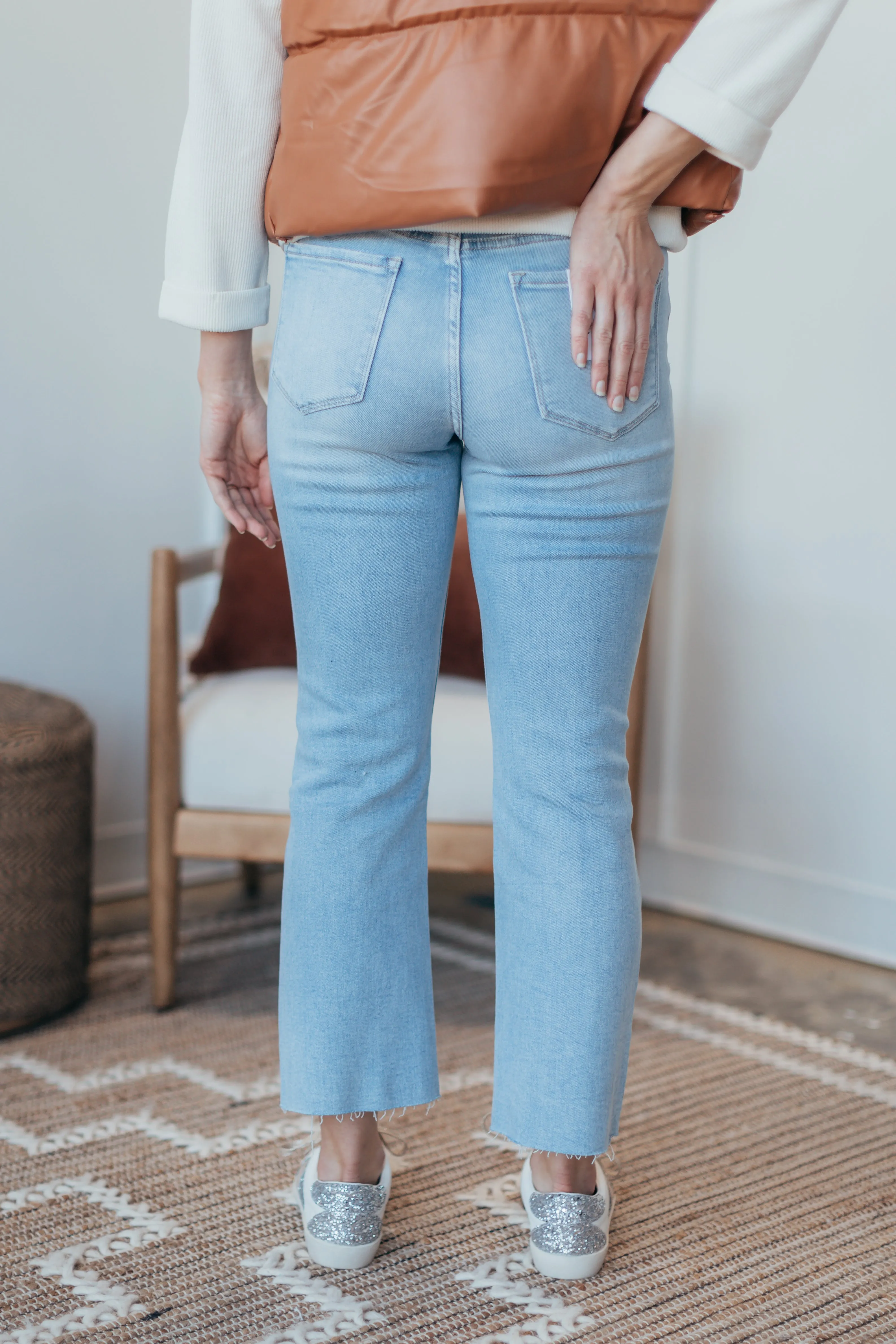 VERVET High Rise Kick Flare Jean