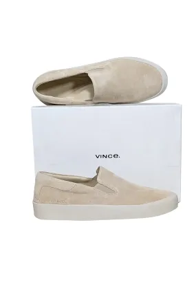 Vince - Beige Suede Slip On Sneakers Sz 9