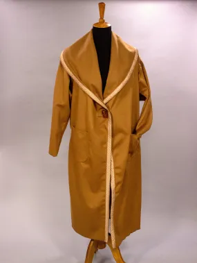 *Vintage Silk Trim on Caramel Cashmere Coat