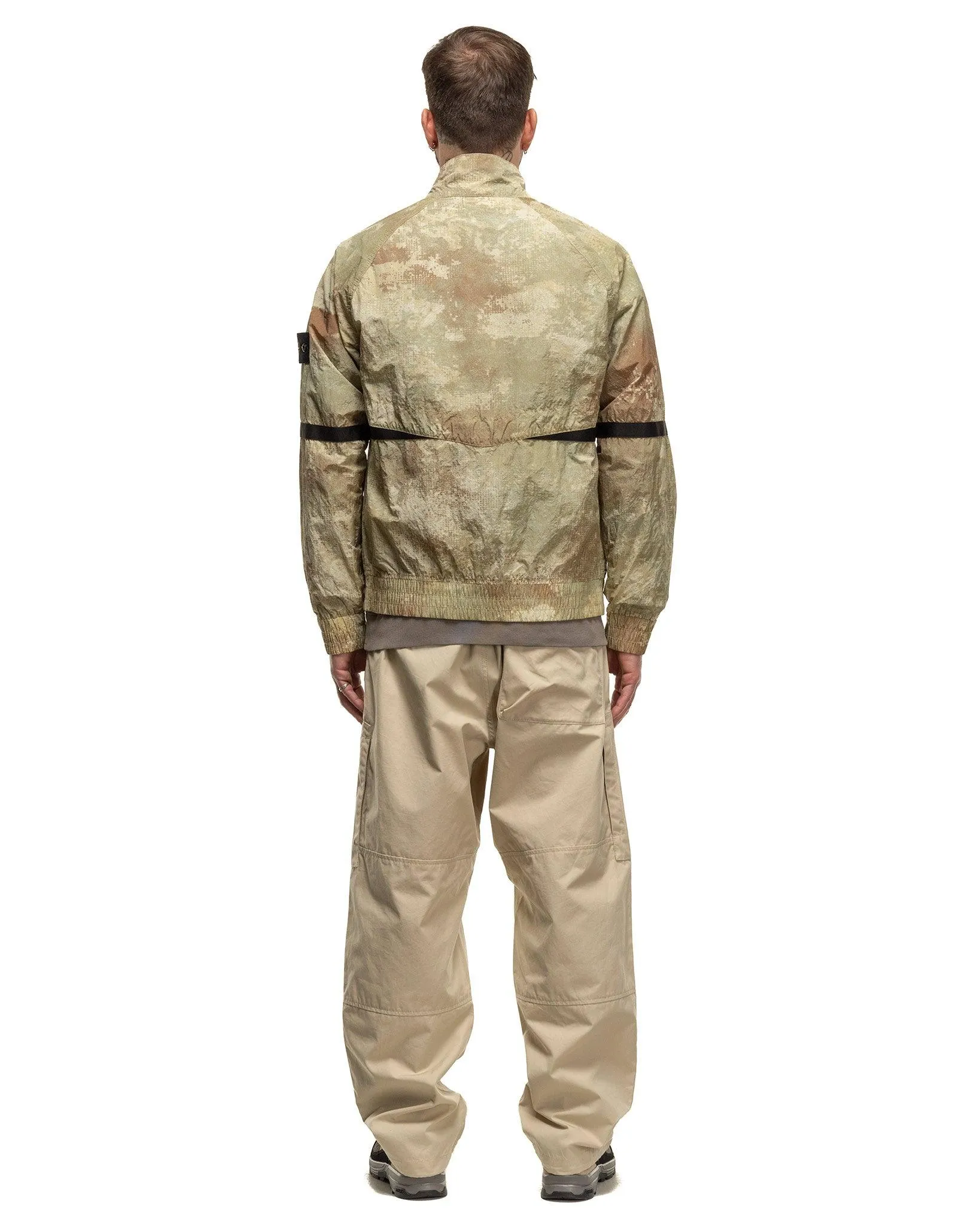 Weatherproof Cotton Canvas Ghost Piece Loose Fit Cargo Pants Beige