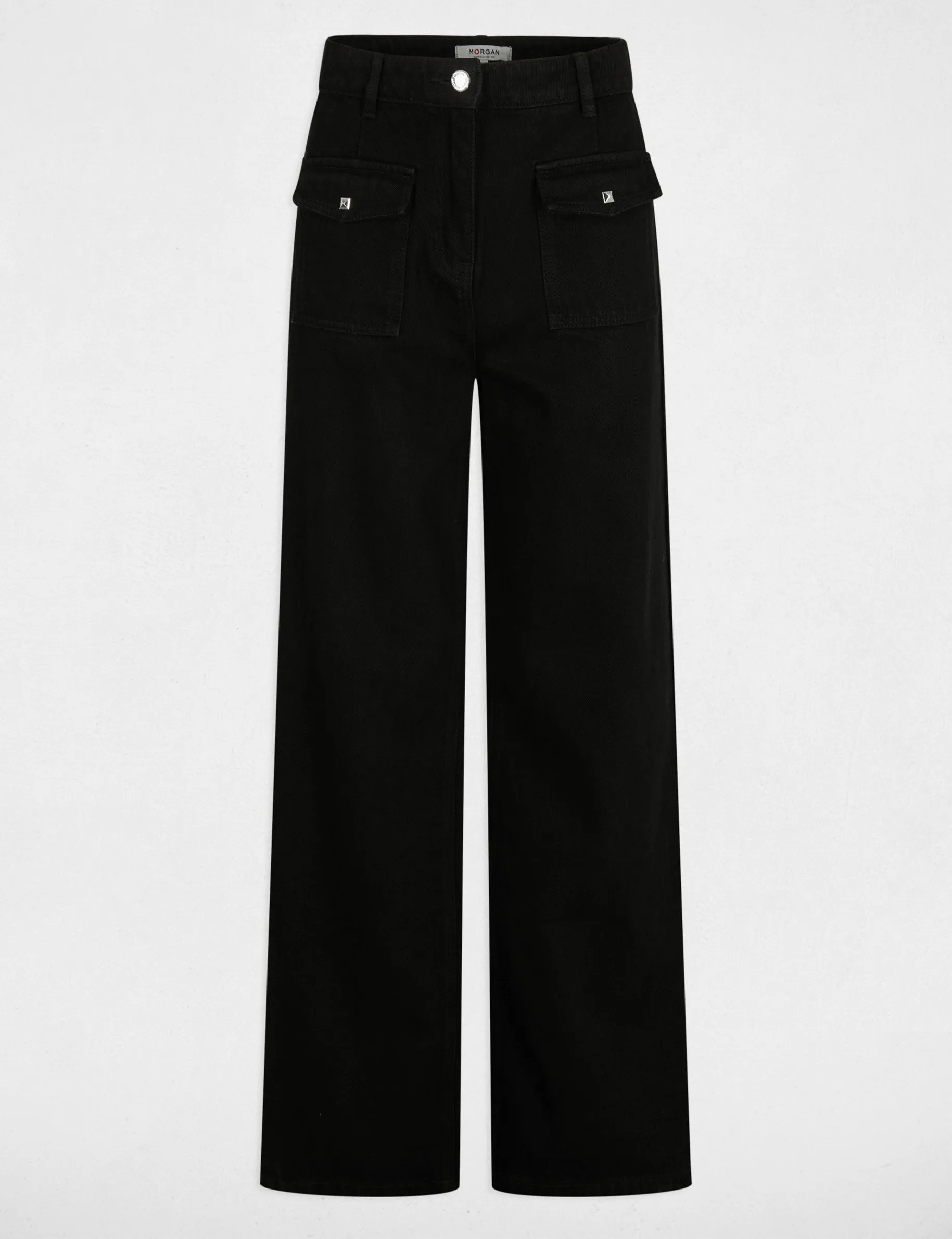 Wide leg jeans black women