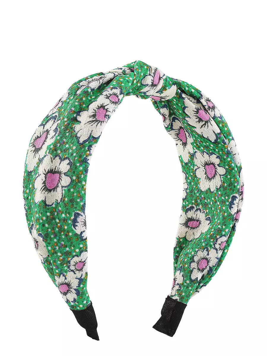 Women Artsy Floral Print Knot Hair Band KL1013